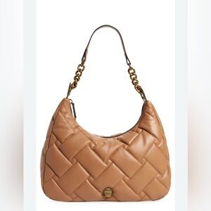 KURT GEIGER LONDON KENSINGTON SOFT LARGE HOBO BAG CAMEL NWT PERFECT!!